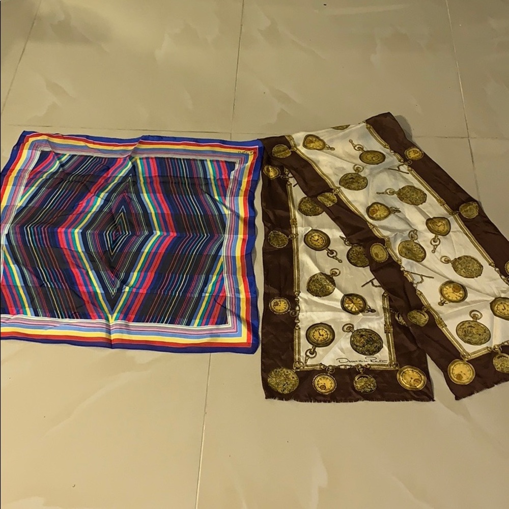 Authentic OSCAR DE LA RENTA silk scarves